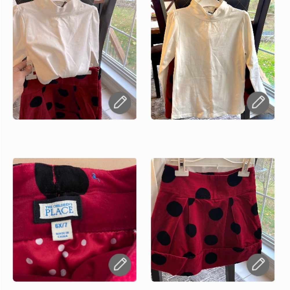 Bundle of /2 /pieces pictures day  ,Two piece top & skirt for girl